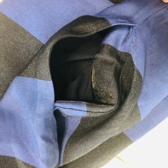 Banana Republic Size 4 Black Blue Striped Shimmered Shift Dress NEW! - Picture 5 of 7